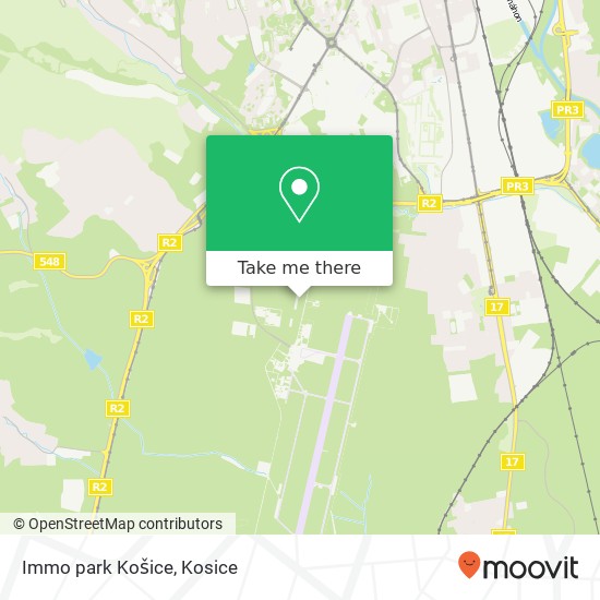 Immo park Košice map