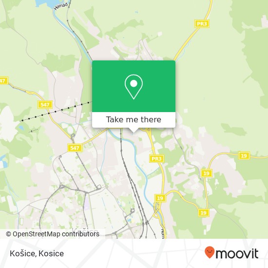 Košice map