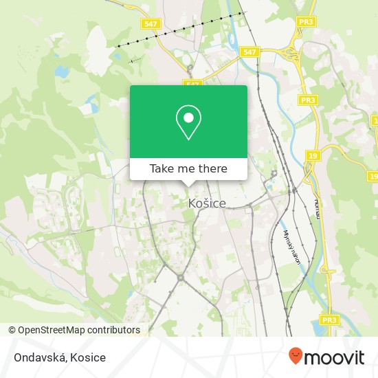 Ondavská map