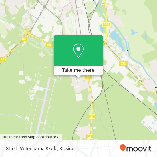 Stred. Veterinárna škola map