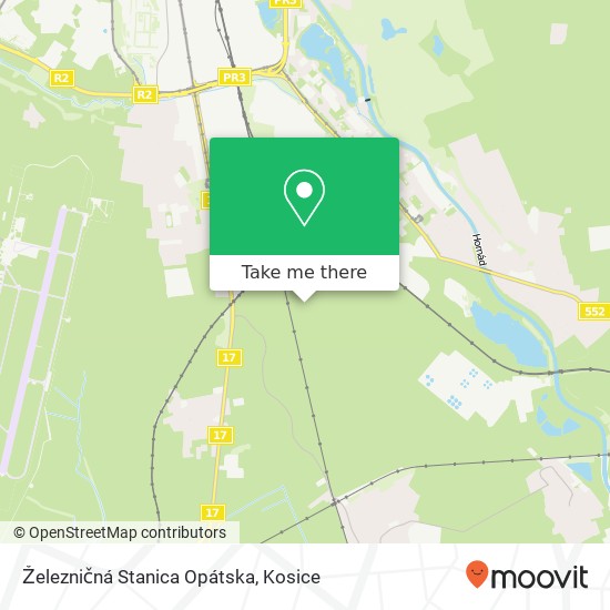 Železničná Stanica Opátska map