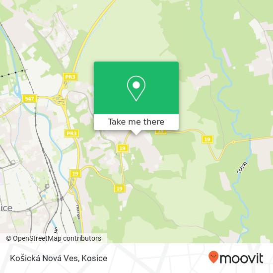 Košická Nová Ves map