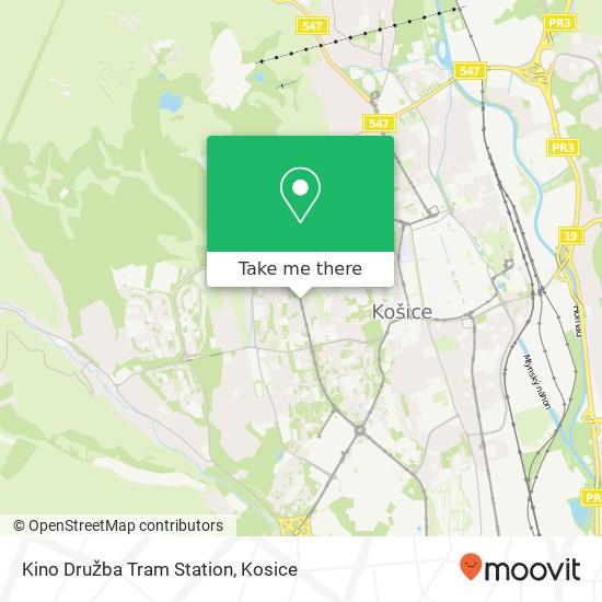 Kino Družba Tram Station map