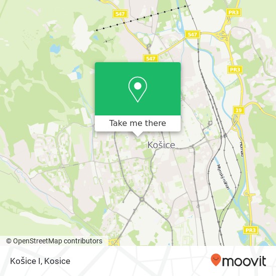 Košice I map