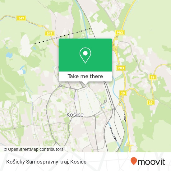 Košický Samosprávny kraj map