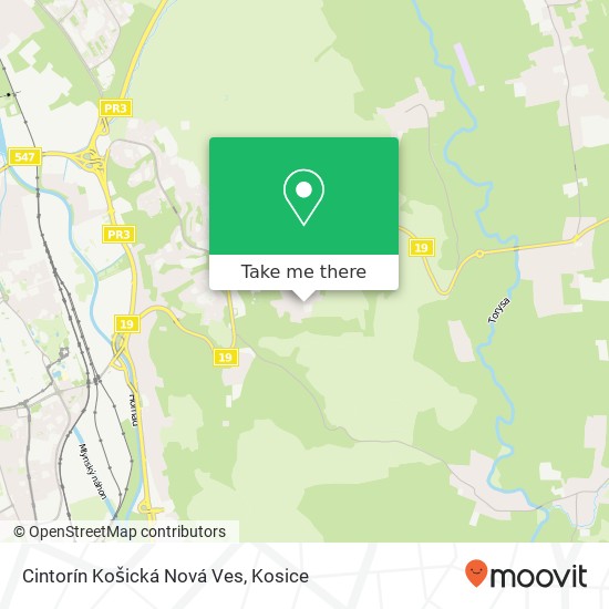 Cintorín Košická Nová Ves map