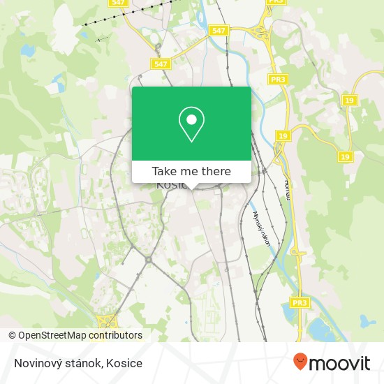 Novinový stánok map