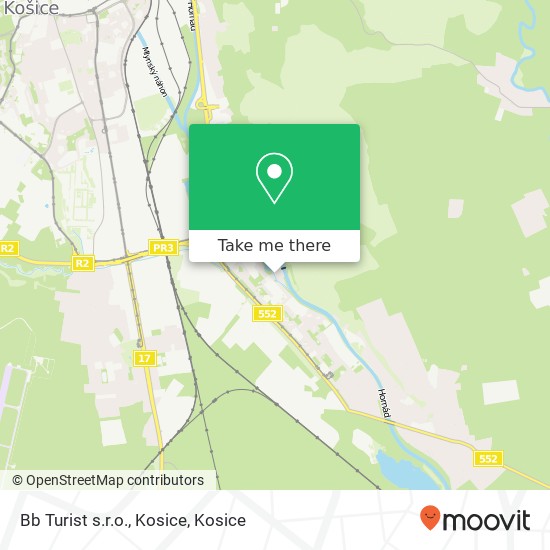 Bb Turist s.r.o., Kosice map