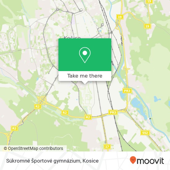 Súkromné športové gymnázium map