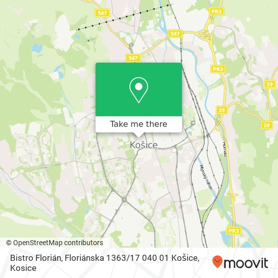 Bistro Florián, Floriánska 1363 / 17 040 01 Košice map