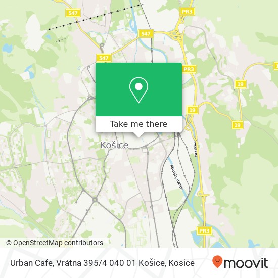 Urban Cafe, Vrátna 395 / 4 040 01 Košice map