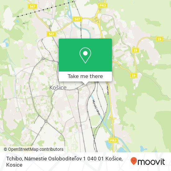 Tchibo, Námestie Osloboditeľov 1 040 01 Košice map