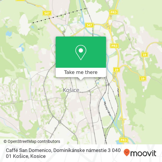 Caffé San Domenico, Dominikánske námestie 3 040 01 Košice map