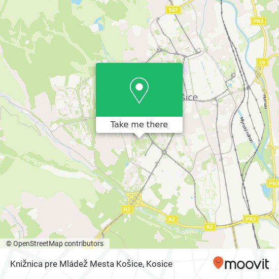 Knižnica pre Mládež Mesta Košice map