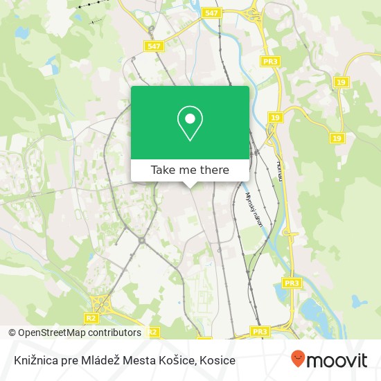 Knižnica pre Mládež Mesta Košice map