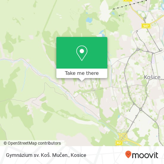 Gymnázium sv. Koš. Mučen. map