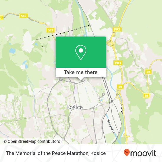 The Memorial of the Peace Marathon map