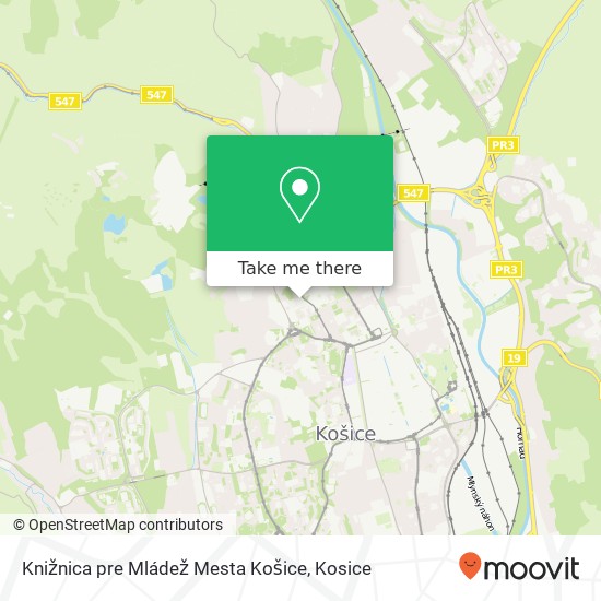 Knižnica pre Mládež Mesta Košice map