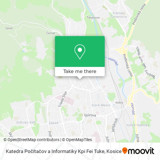 Katedra Počítačov a Informatiky Kpi Fei Tuke map