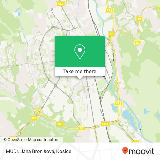 MUDr. Jana Bronišová map