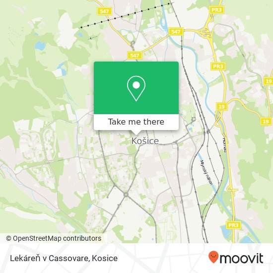 Lekáreň v Cassovare map