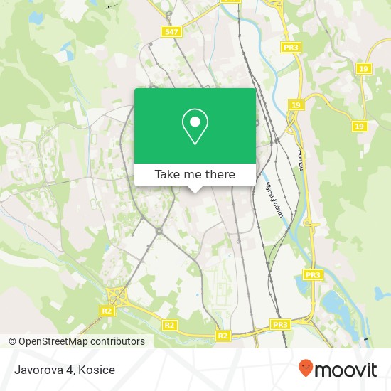 Javorova 4 map