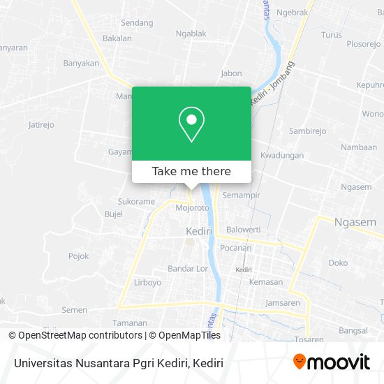 Universitas Nusantara Pgri Kediri map