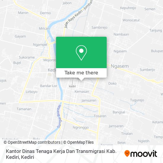 Kantor Dinas Tenaga Kerja Dan Transmigrasi Kab. Kediri map