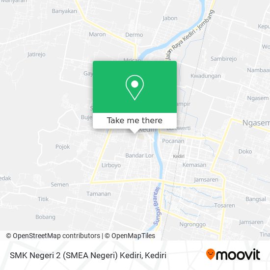 SMK Negeri 2 (SMEA Negeri) Kediri map