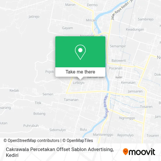 Cakrawala Percetakan Offset Sablon Advertising map