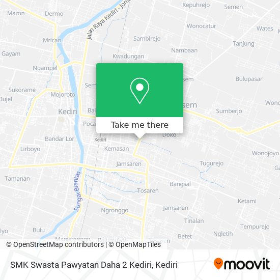 SMK Swasta Pawyatan Daha 2 Kediri map