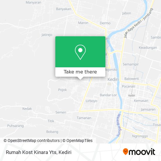 Rumah Kost Kinara Yts map