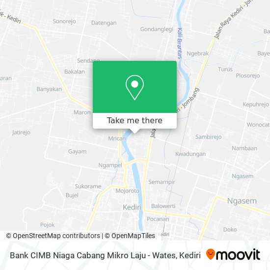 Bank CIMB Niaga Cabang Mikro Laju - Wates map