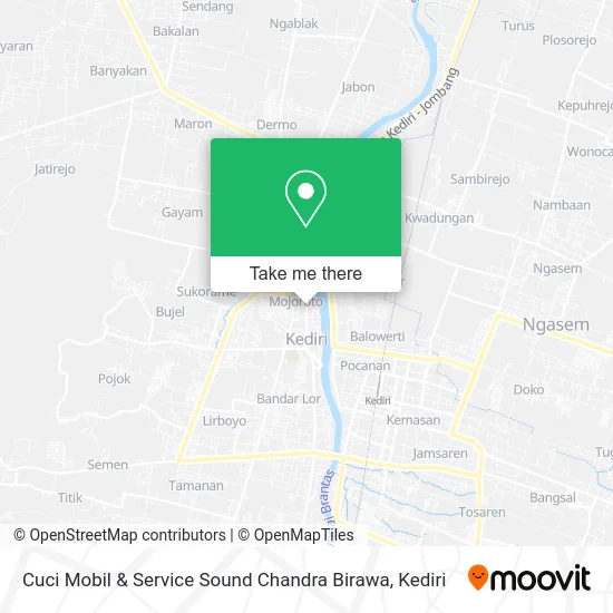 Cuci Mobil & Service Sound Chandra Birawa map
