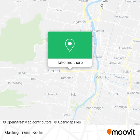 Gading Trans map
