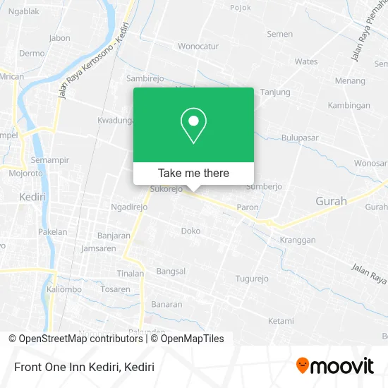 Front One Inn Kediri map
