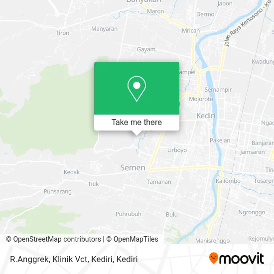 R.Anggrek, Klinik Vct, Kediri map