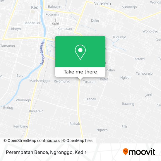 Perempatan Bence, Ngronggo map
