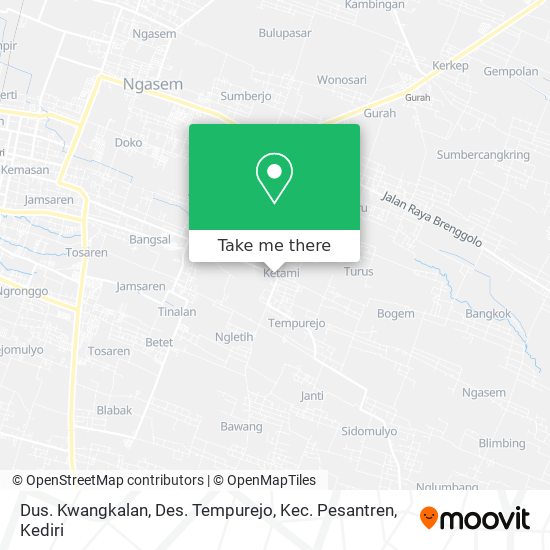 Dus. Kwangkalan, Des. Tempurejo, Kec. Pesantren map