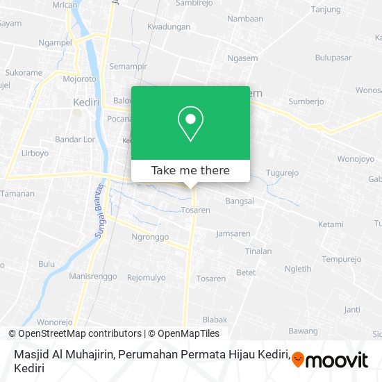 Masjid Al Muhajirin, Perumahan Permata Hijau Kediri map