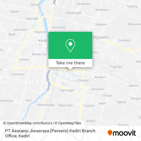 PT Asuransi Jiwasraya (Persero) Kediri Branch Office map