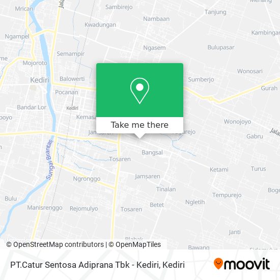 PT.Catur Sentosa Adiprana Tbk - Kediri map