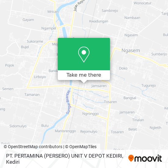 PT. PERTAMINA (PERSERO) UNIT V DEPOT KEDIRI map