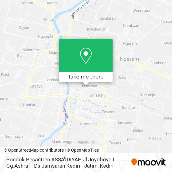 Pondok Pesantren ASSA'IDIYAH Jl.Joyoboyo I Gg.Ashraf - Ds.Jamsaren Kediri - Jatim map