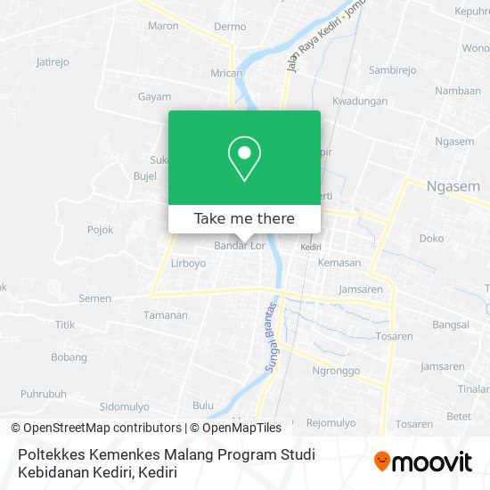 Poltekkes Kemenkes Malang Program Studi Kebidanan Kediri map