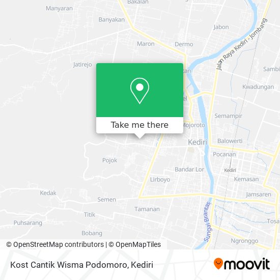 Kost Cantik Wisma Podomoro map