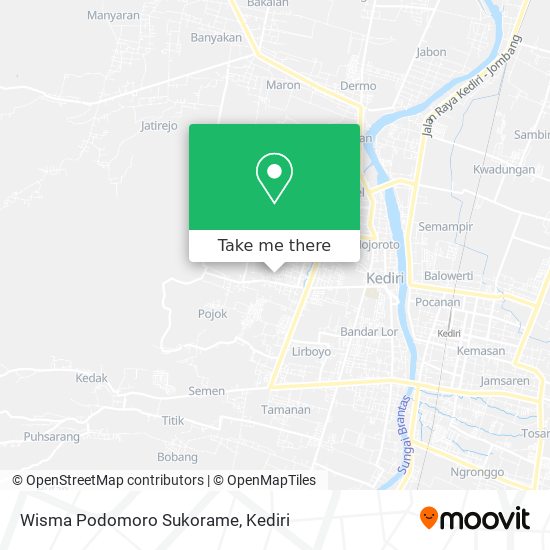 Wisma Podomoro Sukorame map