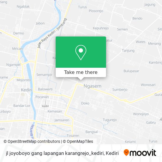 jl joyoboyo gang lapangan karangrejo_kediri map
