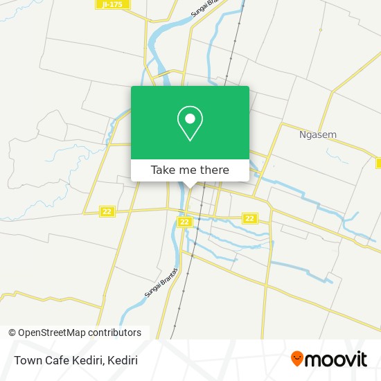 Town Cafe Kediri map