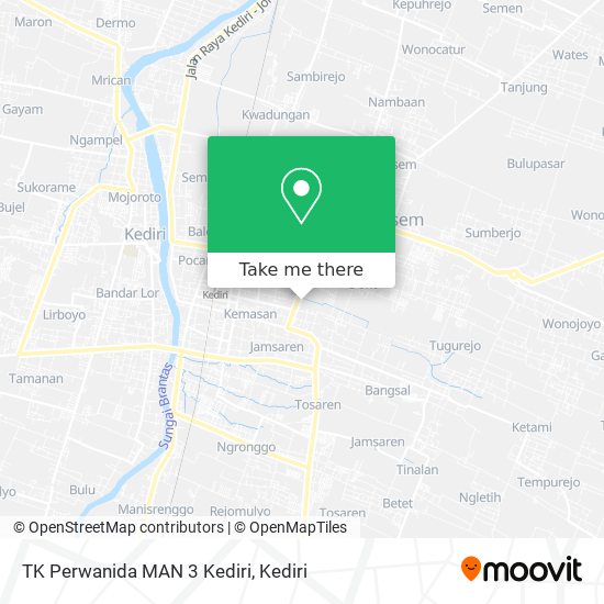 TK Perwanida MAN 3 Kediri map